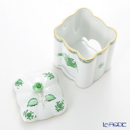 ヘレンド (HEREND) アポニーグリーン 06378-0-09 ティーバッグホルダー（ローズ）