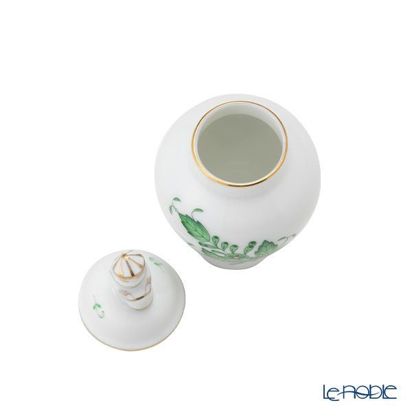 ヘレンド (HEREND) アポニーグリーン AV ミニベース蓋付（マンダリン） 9cm 06574-0-21