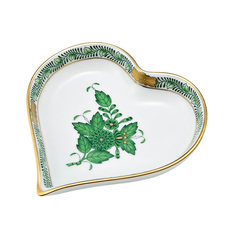 ヘレンド (HEREND) アポニーグリーン 07703-0-00／7703 ハートトレイ