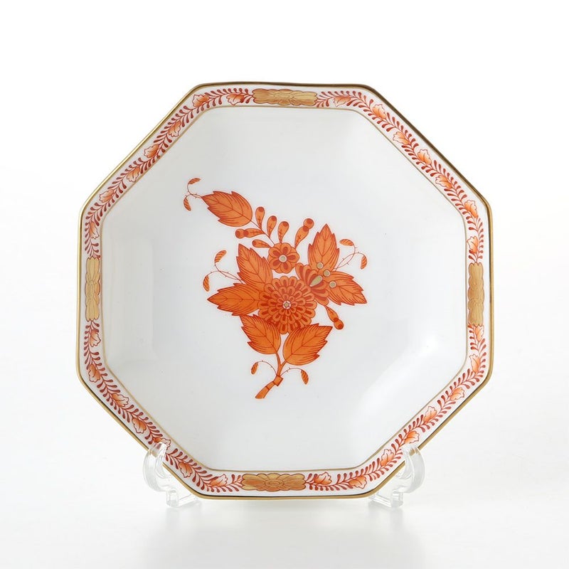 ヘレンド アポニーオレンジ 04307-1-00 小皿（オクタゴナル） 11cm