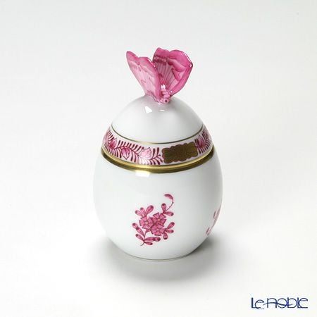 ヘレンド アポニーピンク 06043-0-17 タマゴボックス 縦 チョウ 7.5cm