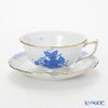 ヘレンド アポニーブルー 00734-0-00／734 ティーカップ＆ソーサー（ロウ）