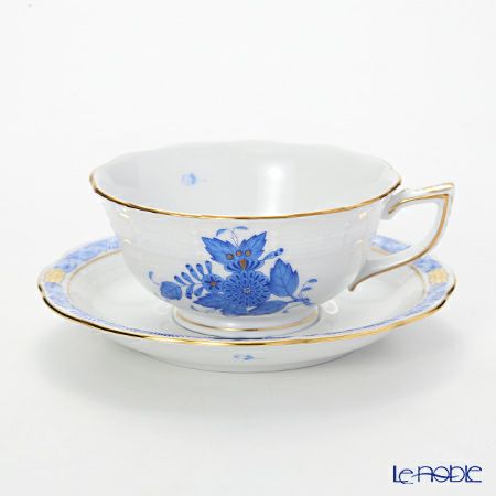 ヘレンド アポニーブルー 00734-0-00／734 ティーカップ＆ソーサー（ロウ）