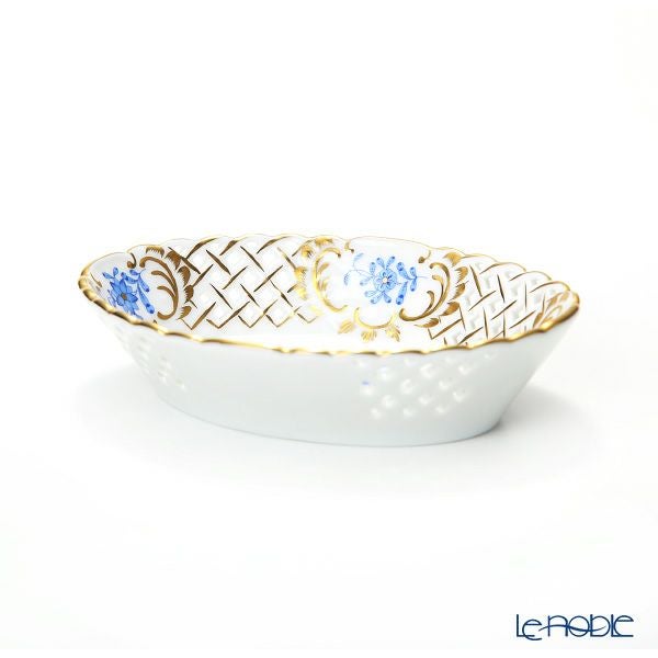 ヘレンド アポニーブルー バスケット オープンワーク 13.5cm 07353-0-00