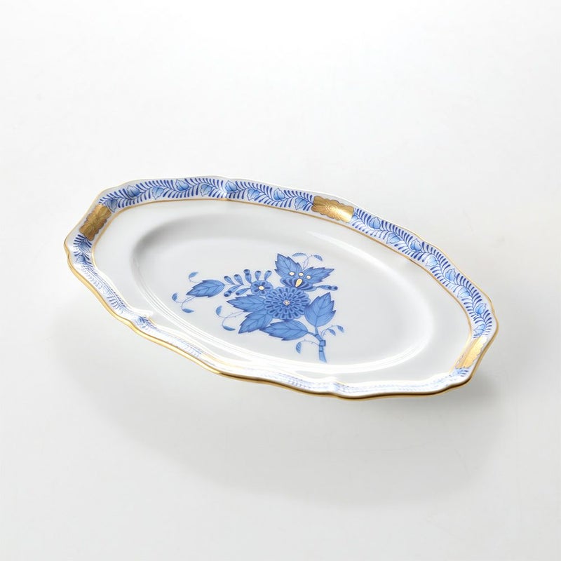 ヘレンド アポニーブルー 07786-0-00 オーバルディッシュ 15cm