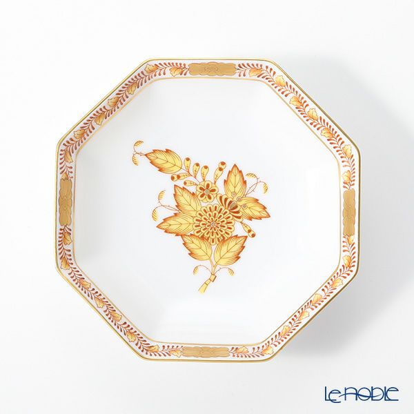 ヘレンド アポニーイエロー 04307-0-00 小皿（オクタゴナル） 11cm