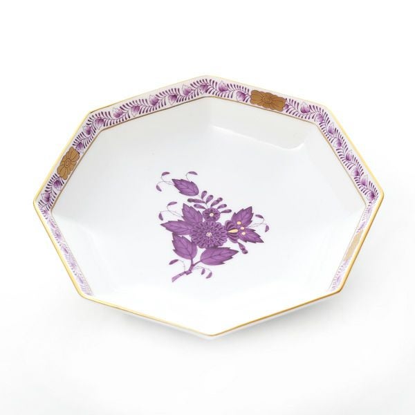 ヘレンド アポニーライラック 小皿（オクタゴナル） 13.5cm 04304-1-00