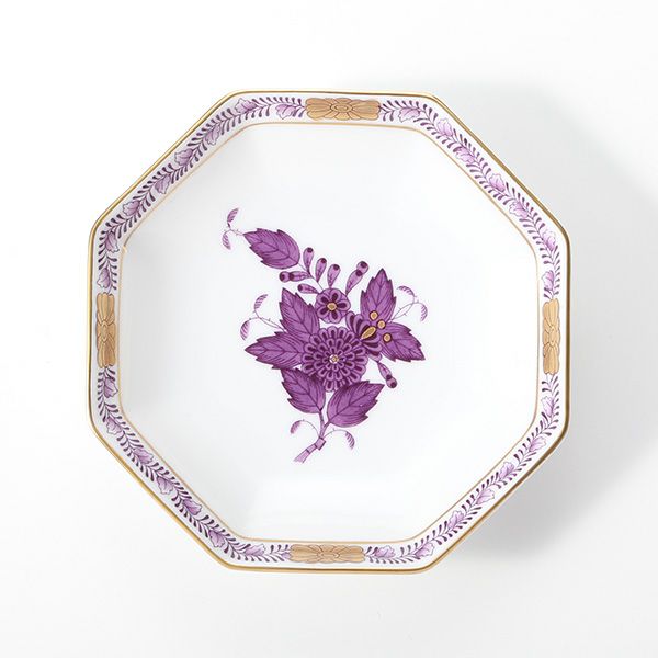 ヘレンド (HEREND) アポニーライラック 04307-1-00 小皿（オクタゴナル） 11cm