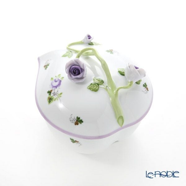 ヘレンド ウィーンのバラ ライラック 06001-0-02 ハートボックス（コエダ）