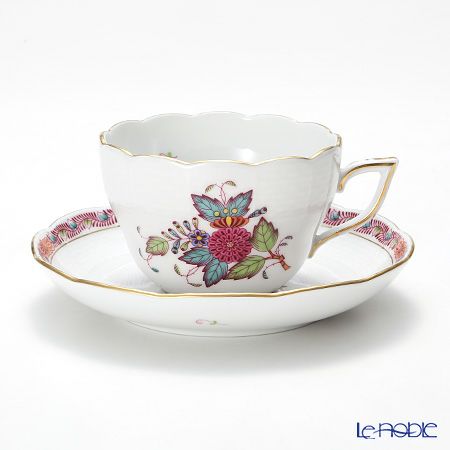 ヘレンド (HEREND) アポニーフラワー 00730-0-00 ティーカップ＆ソーサー（兼用） 200ml