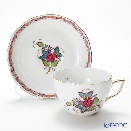 ヘレンド (HEREND) アポニーフラワー 00730-0-00 ティーカップ＆ソーサー（兼用） 200ml