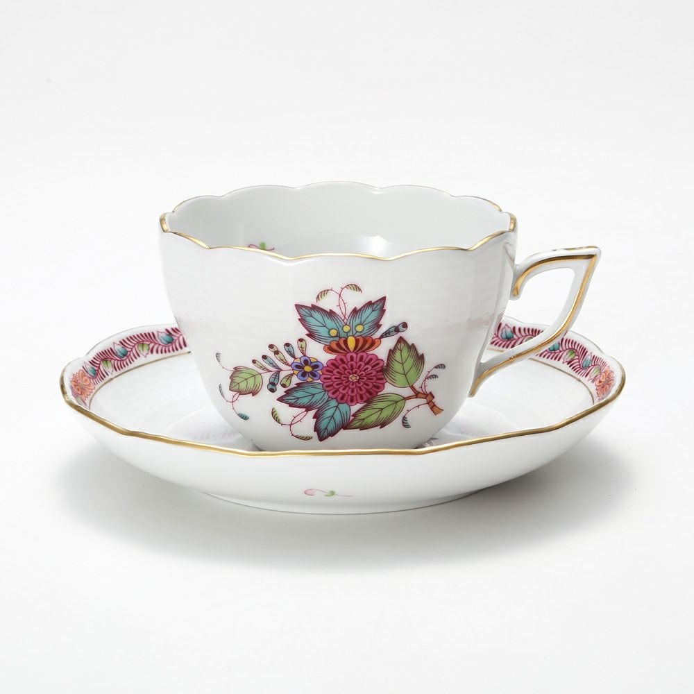 ヘレンド (HEREND) アポニーフラワー 00730-0-00 ティーカップ＆ソーサー（兼用） 200ml