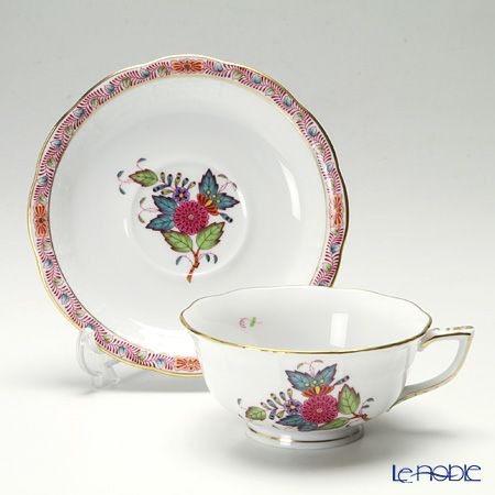 ヘレンド (HEREND) アポニーフラワー 00734-0-00 ティーカップ＆ソーサー（ロウ）