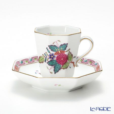 ヘレンド アポニーフラワー 04307-0-00 モカカップ＆ソーサー（オクタゴナル）