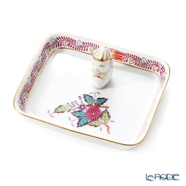 ヘレンド アポニーフラワー AF オブロングトレイ マンダリン 8cm 07733-0-21