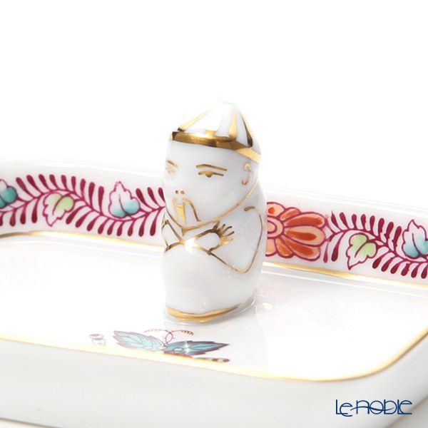 ヘレンド アポニーフラワー AF オブロングトレイ マンダリン 8cm 07733-0-21