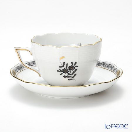 ヘレンド アポニーブラック 00730-0-00 ティーカップ＆ソーサー（兼用） 200ml