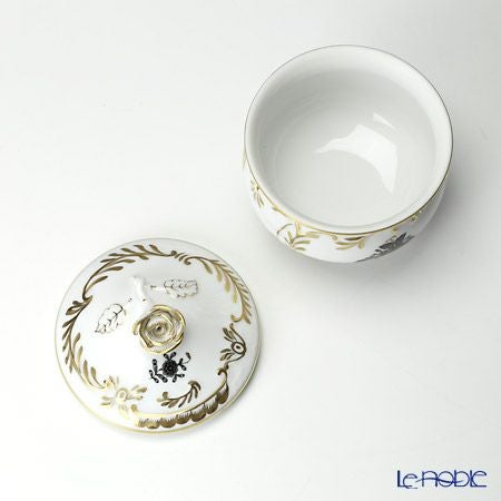 ヘレンド アポニーブラック 006040-0-09 ラウンドボックス（ローズ）