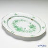 ヘレンド インドの華グリーン 00102-0-00 オーバルプラター 36cm