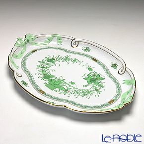 ヘレンド インドの華グリーン 00400-0-00 パーティートレイ 38cm