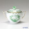 ヘレンド (HEREND) インドの華グリーン 00472-0-09 シュガーポット ローズ 200ml