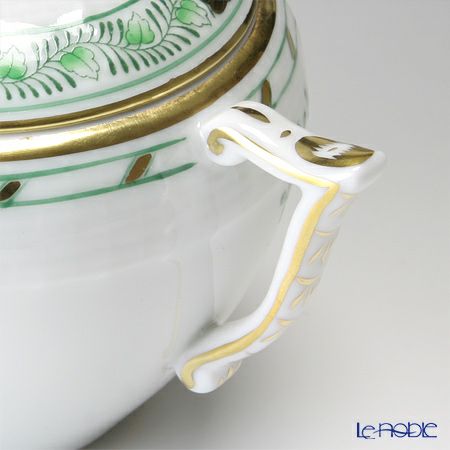 ヘレンド (HEREND) インドの華グリーン 00472-0-09 シュガーポット ローズ 200ml