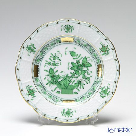 ヘレンド インドの華グリーン 00512-0-00 プレート 12.5cm スモール