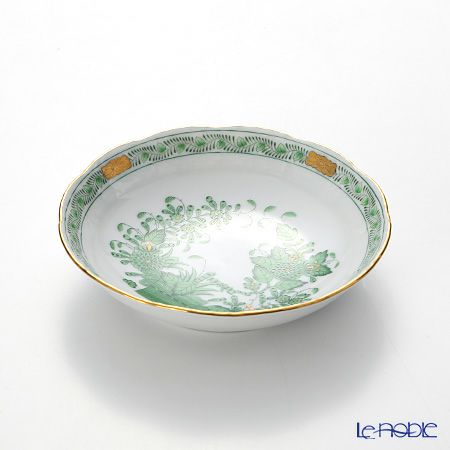 ヘレンド (HEREND) インドの華グリーン 00704-1-00 フルーツボウル 13.5cm