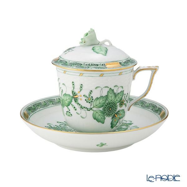 ヘレンド インドの華グリーン FV ハーブティーカップ＆ソーサー 200ml 00705-0-09