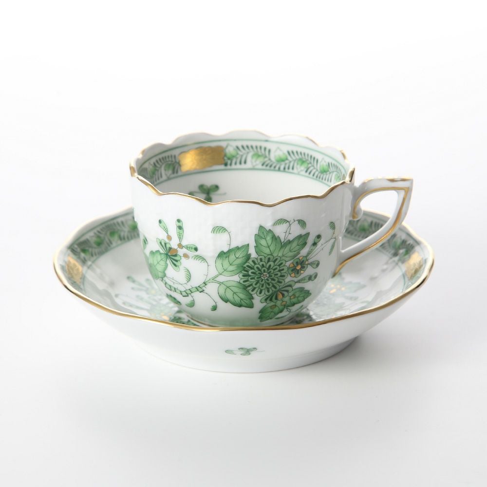 ヘレンド インドの華グリーン 00711-0-00 モカカップ＆ソーサー 100ml