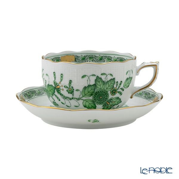 ヘレンド (HEREND) インドの華グリーン 00724-0-00／724 ティーカップ＆ソーサー 200ml