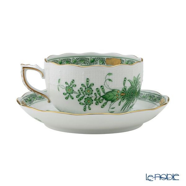 ヘレンド (HEREND) インドの華グリーン 00724-0-00／724 ティーカップ＆ソーサー 200ml
