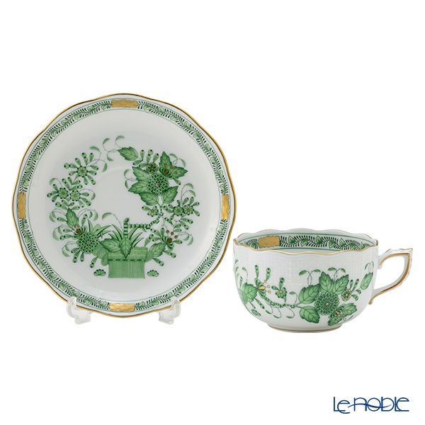 ヘレンド (HEREND) インドの華グリーン 00724-0-00／724 ティーカップ＆ソーサー 200ml