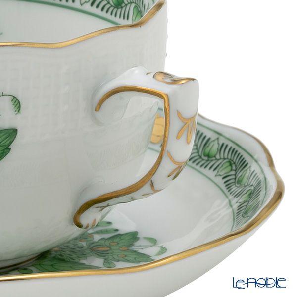 ヘレンド (HEREND) インドの華グリーン 00724-0-00／724 ティーカップ＆ソーサー 200ml
