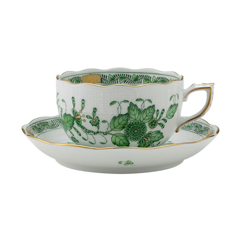 ヘレンド (HEREND) インドの華グリーン 00724-0-00／724 ティーカップ＆ソーサー 200ml