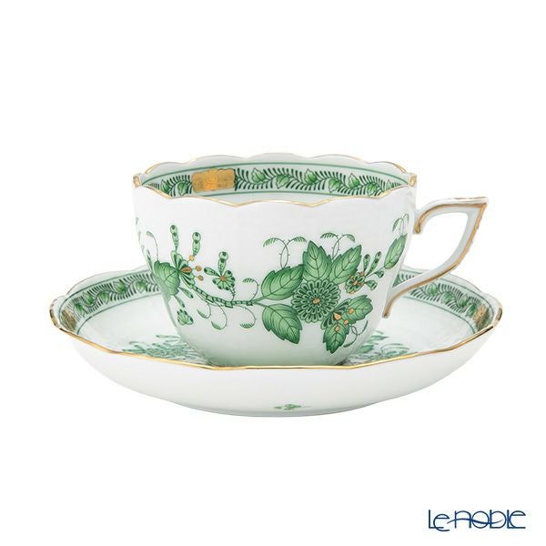 ヘレンド インドの華グリーン 00730-0-00 ティーカップ＆ソーサー（兼用） 200ml