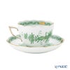 ヘレンド (HEREND) インドの華グリーン 00730-0-00 ティーカップ＆ソーサー（兼用） 200ml