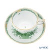 ヘレンド (HEREND) インドの華グリーン 00730-0-00 ティーカップ＆ソーサー（兼用） 200ml