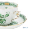 ヘレンド (HEREND) インドの華グリーン 00730-0-00 ティーカップ＆ソーサー（兼用） 200ml