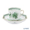 ヘレンド インドの華グリーン FV オクタゴナルカップ＆ソーサー 04304-0-00