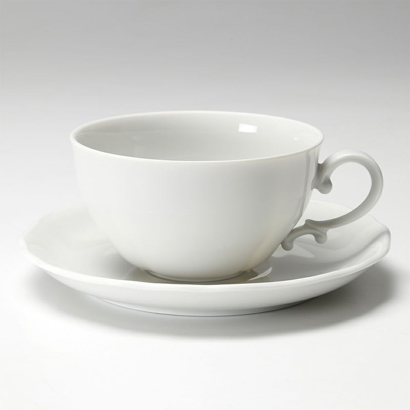 アウガルテン（AUGARTEN） モーツァルト ホワイト（530062） ティーカップ＆ソーサー 250ml（062）