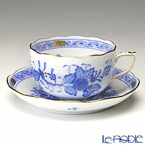 ヘレンド (HEREND) インドの華ブルー 00724-0-00／724 ティーカップ＆ソーサー 200ml