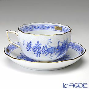 ヘレンド (HEREND) インドの華ブルー 00724-0-00／724 ティーカップ＆ソーサー 200ml
