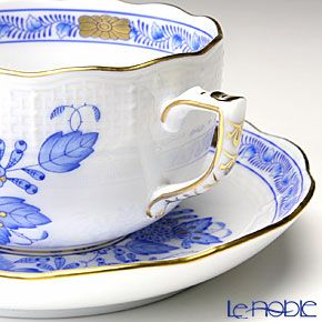 ヘレンド (HEREND) インドの華ブルー 00724-0-00／724 ティーカップ＆ソーサー 200ml