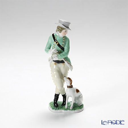 アウガルテン（AUGARTEN） フィギュリン（011210） 犬を連れたハンター 15cm 1006