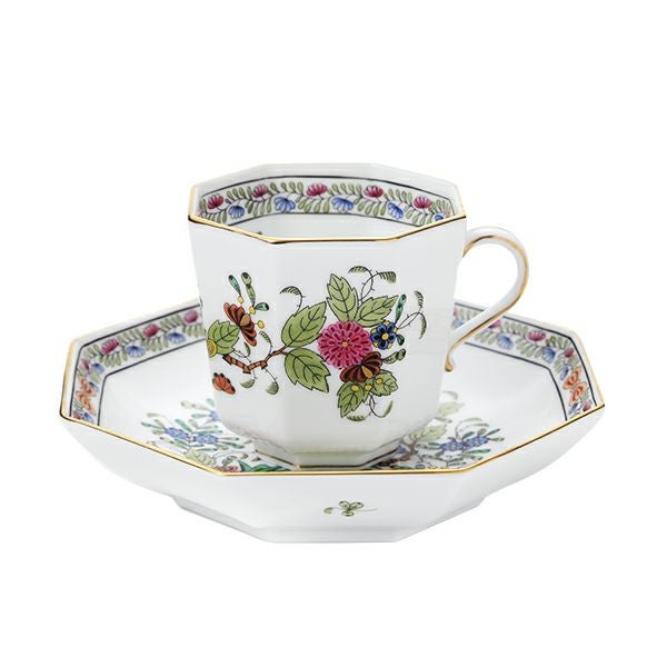 ヘレンド インドの華多彩色 オクタゴナルカップ＆ソーサー 04304-0-00