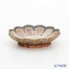 現代の京薩摩×アウガルテン磁器工房 小皿（豆皿） 9cm 山水（富士山） 絵付：伝統工芸士 小野多美枝氏 -空女-