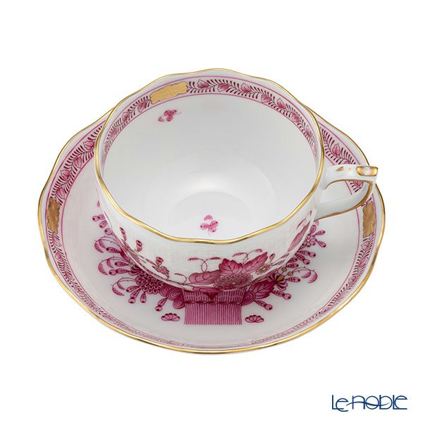 ヘレンド (HEREND) インドの華ピンク 00724-0-00／724 ティーカップ＆ソーサー 200ml
