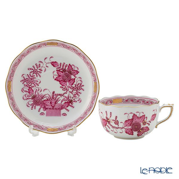 ヘレンド (HEREND) インドの華ピンク 00724-0-00／724 ティーカップ＆ソーサー 200ml