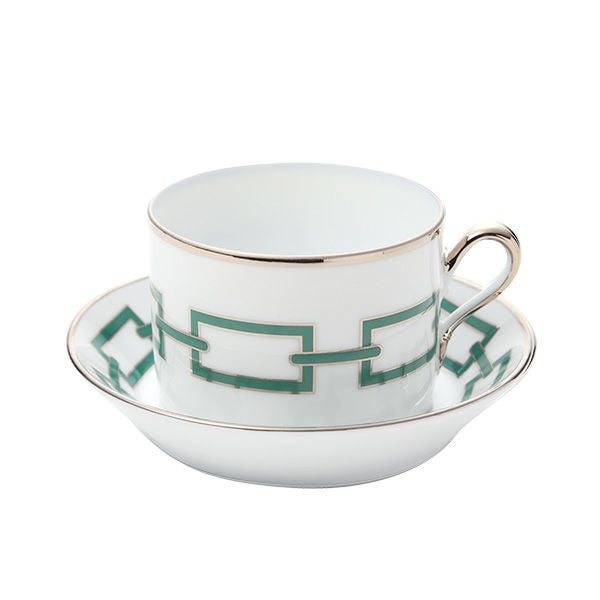 ジノリ1735／リチャード ジノリ（GINORI 1735／Richard Ginori） カテーネ エメラルド ティーカップ＆ソーサー グリーン 200ml／13.5cm